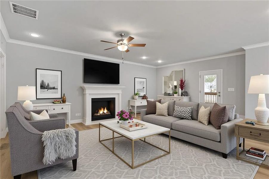 Furnished interior view inside a new home in , Powder Springs (Image 6). Furnished interior view inside a new home in , Powder Springs (Image 6).