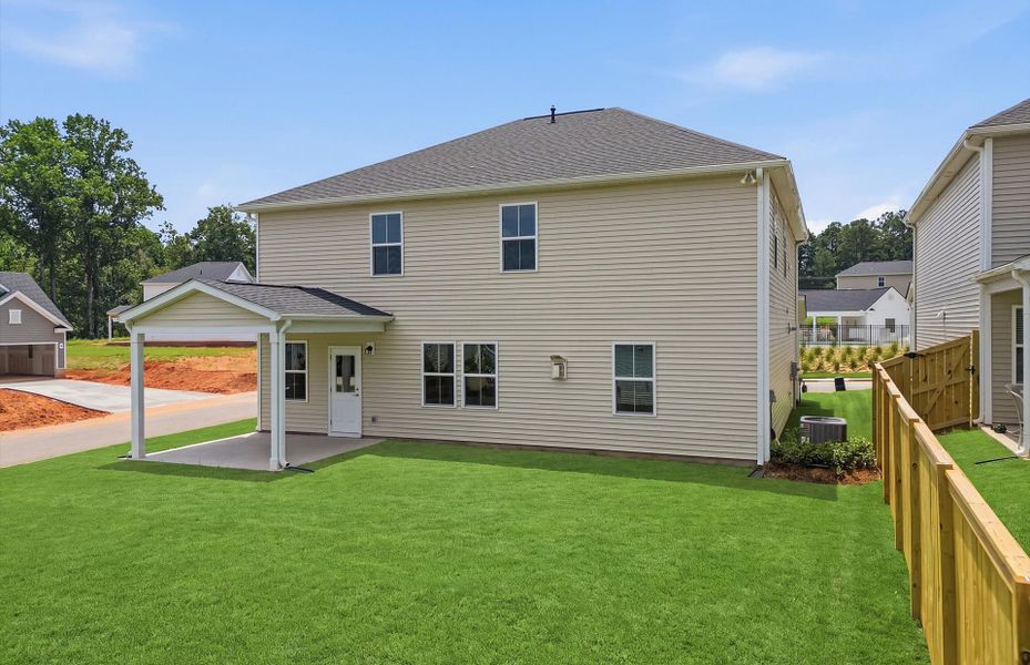 Exterior details and patio area of a home in Briarwood Reserve, Spartanburg (Image 4).