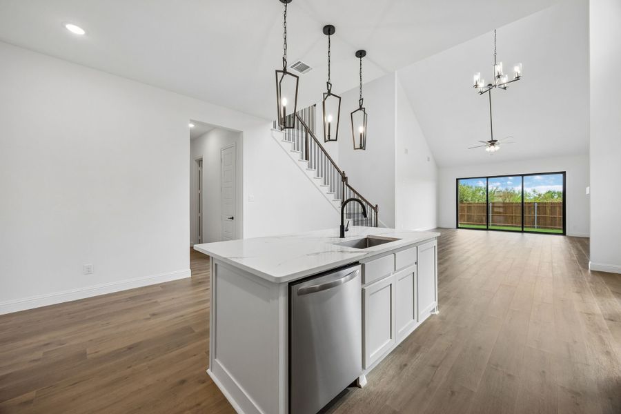 Furnished interior view inside a new home in Country Lakes, Denton (Image 7).