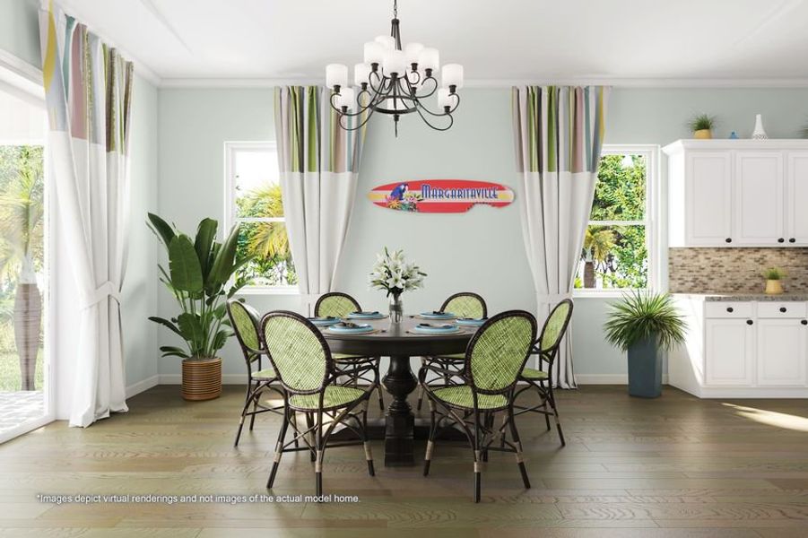 Representative furnished interior of a home built from the Cabana Bay by Minto Communities in Latitude Margaritaville Hilton Head, Hardeeville (Image 3).
