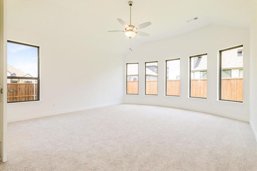 Huge master bedroom with bay windows