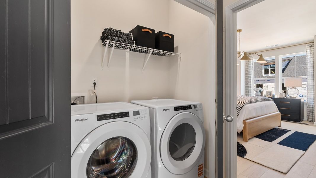 Representative furnished interior of a home built from the Seaton by DRB Homes in Barrett Pointe, Kennesaw (Image 19).