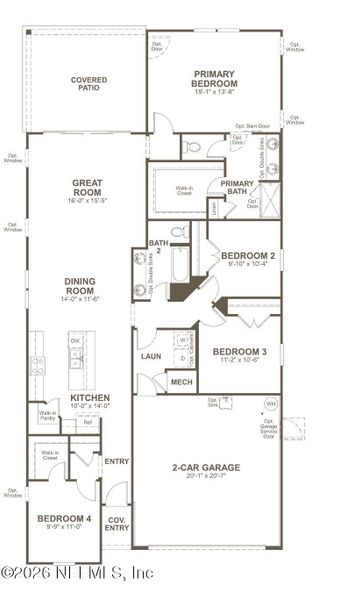 2D floor plan layout of this home in , Palm Coast, FL (Image 3).