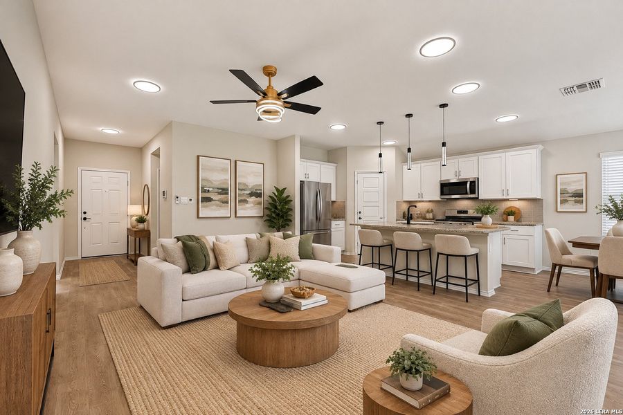 Furnished interior view inside a new home in Saengerhalle Meadows, New Braunfels (Image 8).