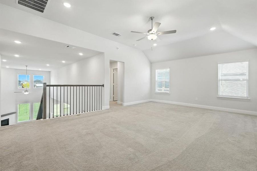 Upstairs living space, game space or teen hangout.