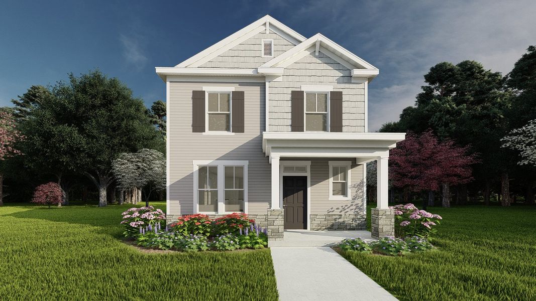 Representative exterior photo of a completed home built from the Starling by Ivey Homes in Tillery Park, Grovetown, GA (Image 16).