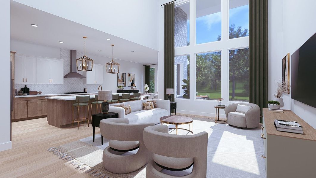 Virtually Staged Family Room