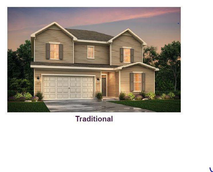 Front exterior of a new home in Wynswept, Maiden, NC, highlighting curb appeal (Image 1).