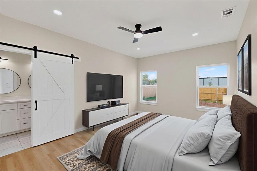 Furnished interior view inside a new home in , Rice (Image 10).