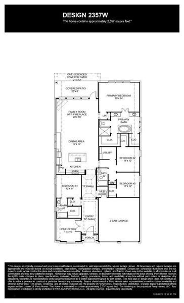 2D floor plan layout of this home in Ventana, Fort Worth, TX (Image 2).