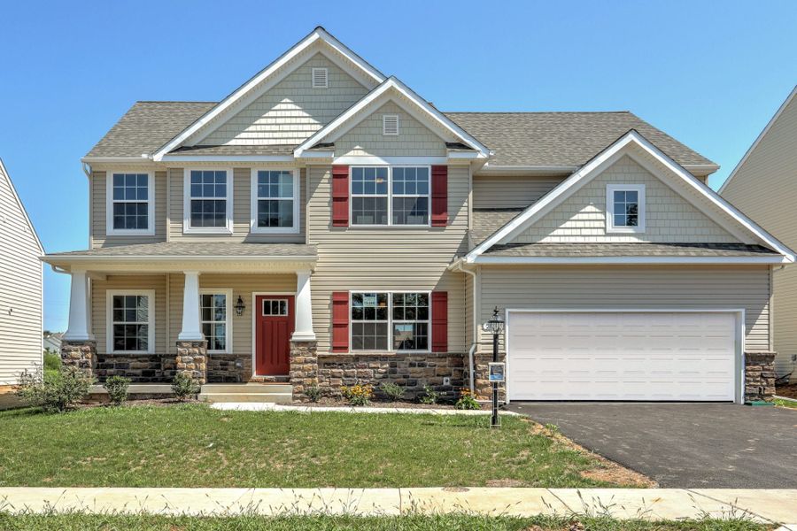 Representative exterior photo of a completed home built from the Parker by Keystone Custom Homes in Windermere Farms, Waxhaw, NC (Image 13).
