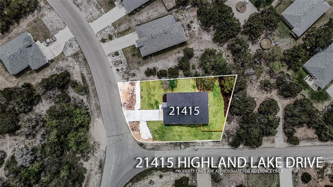 Birds eye view of property