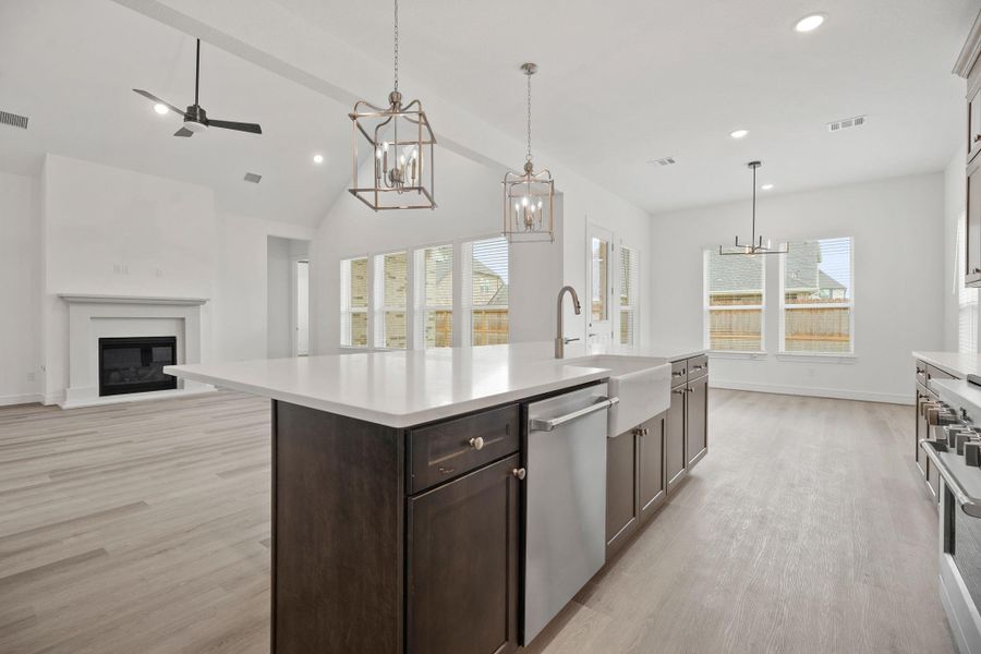 Furnished interior view inside a new home in Westland Ranch - 70' Homesites, League City (Image 6).