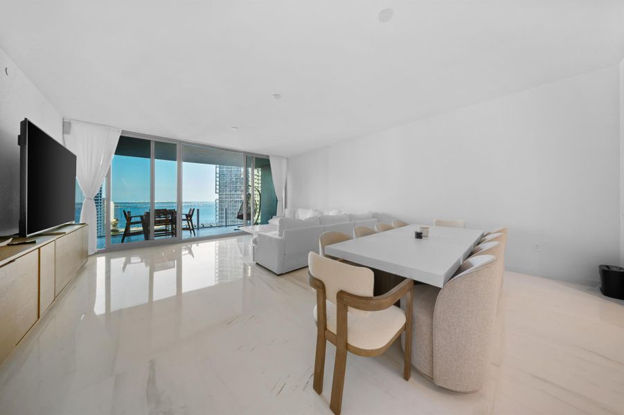 Furnished interior view inside a new home in Aston Martin Residences, Miami (Image 10).