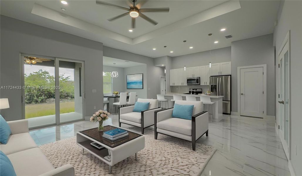 Furnished interior view inside a new home in , Lehigh Acres (Image 6).