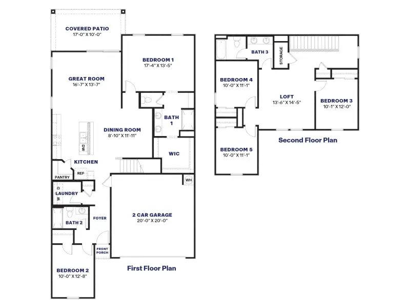 2D floor plan layout for the Ibis by D.R. Horton in Citrus Pointe, Phoenix, AZ (Image 3).