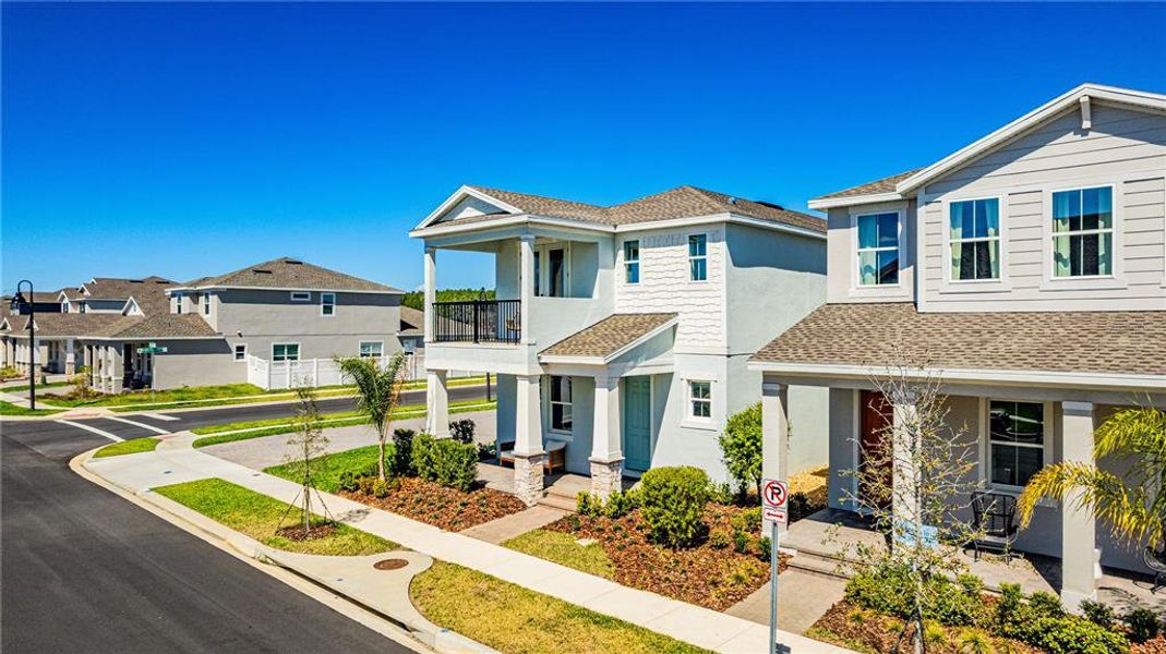 Front exterior of a new home in , Winter Garden, FL, highlighting curb appeal (Image 21). Front exterior of a new home in , Winter Garden, FL, highlighting curb appeal (Image 21).