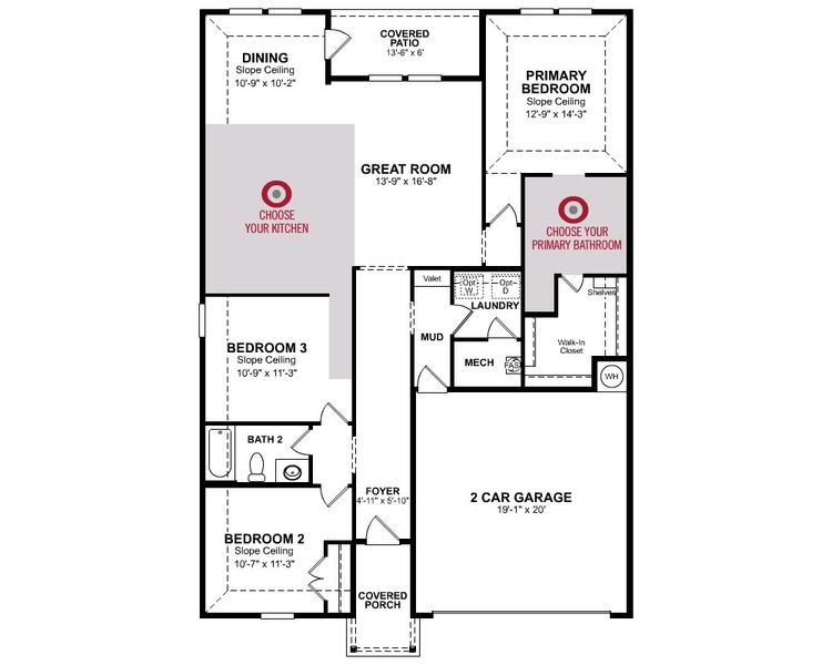 2D floor plan layout of this home in Stark Farms, Denton, TX (Image 3). 2D floor plan layout of this home in Stark Farms, Denton, TX (Image 3).
