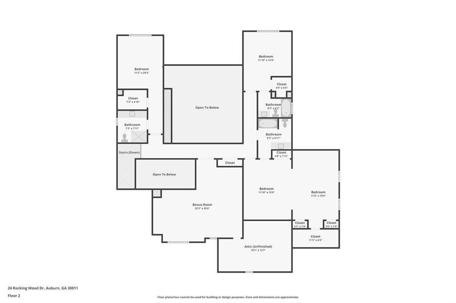 2D floor plan layout of this home in , Auburn, GA (Image 6).