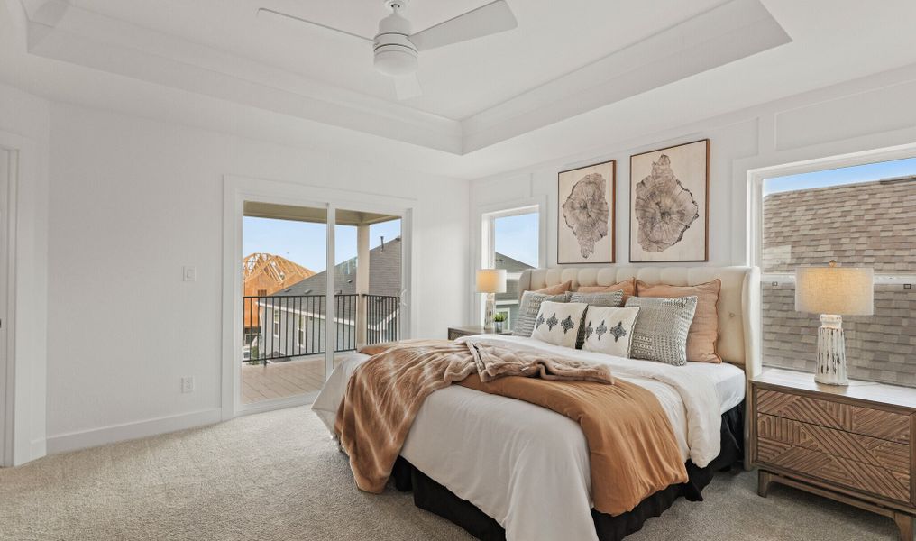 Primary suite with ceiling treatment Primary suite with ceiling treatment