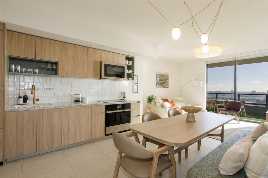 Furnished interior view inside a new home in , Miami (Image 12).