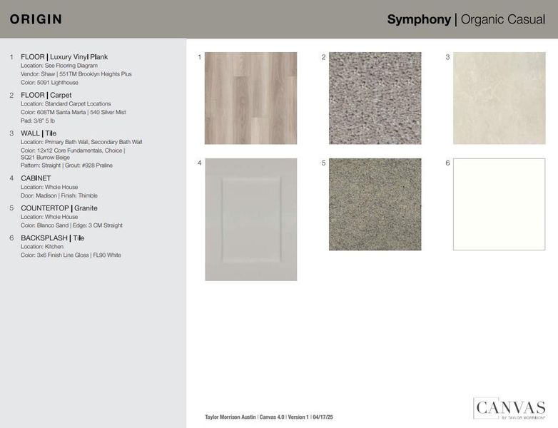 613 Unakite Trail design selections! This home is currently under construction and selections are subject to change.