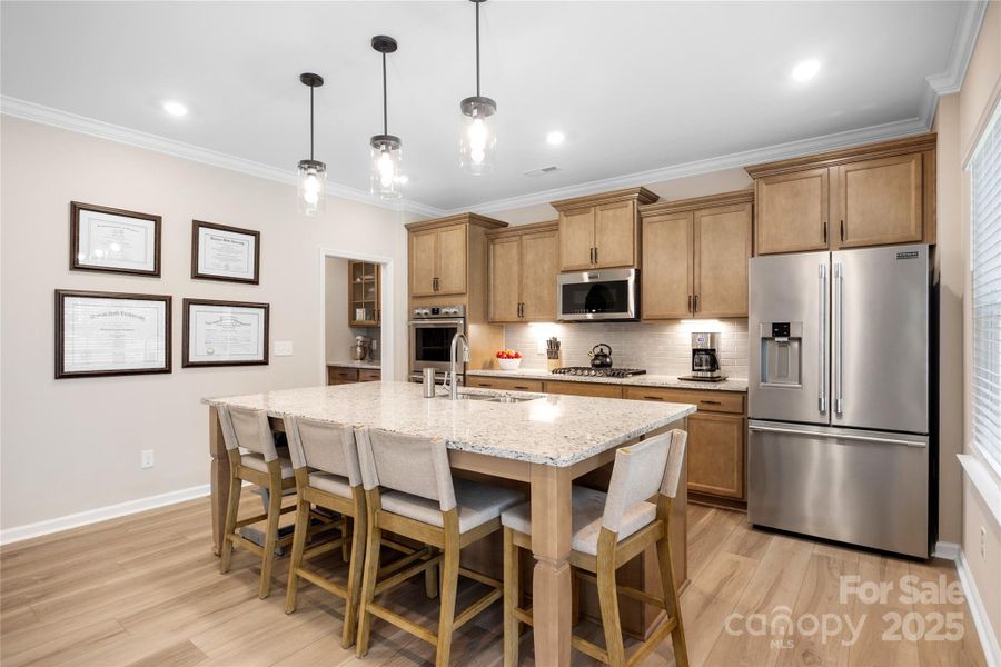 Chef's dream kitchen with professional grade appliances. Chef's dream kitchen with professional grade appliances.