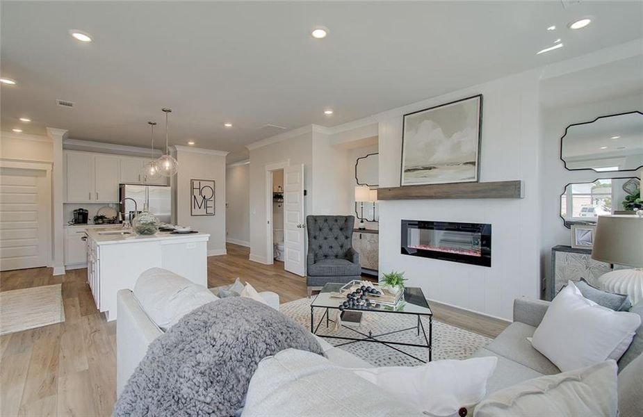 Furnished interior view inside a new home in The Towns at Auburn Station West, Auburn (Image 12).
