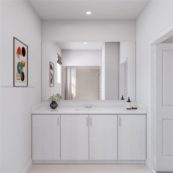 Furnished interior view inside a new home in Acacia Groves, Miami (Image 10).