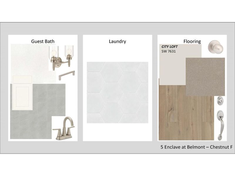 Sample of building materials used in homes in Enclave at Belmont, Belmont (Image 17).