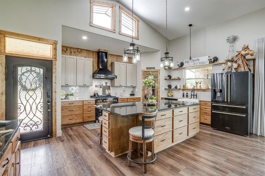 Front entrance and kitchen