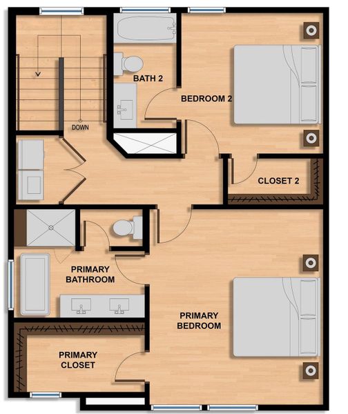 2D floor plan layout of this home in Hammerly Blvd, Houston, TX (Image 5).