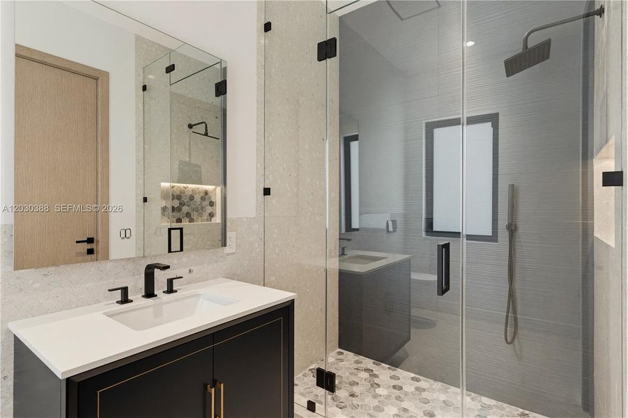 Furnished interior view inside a new home in , Miami (Image 17).
