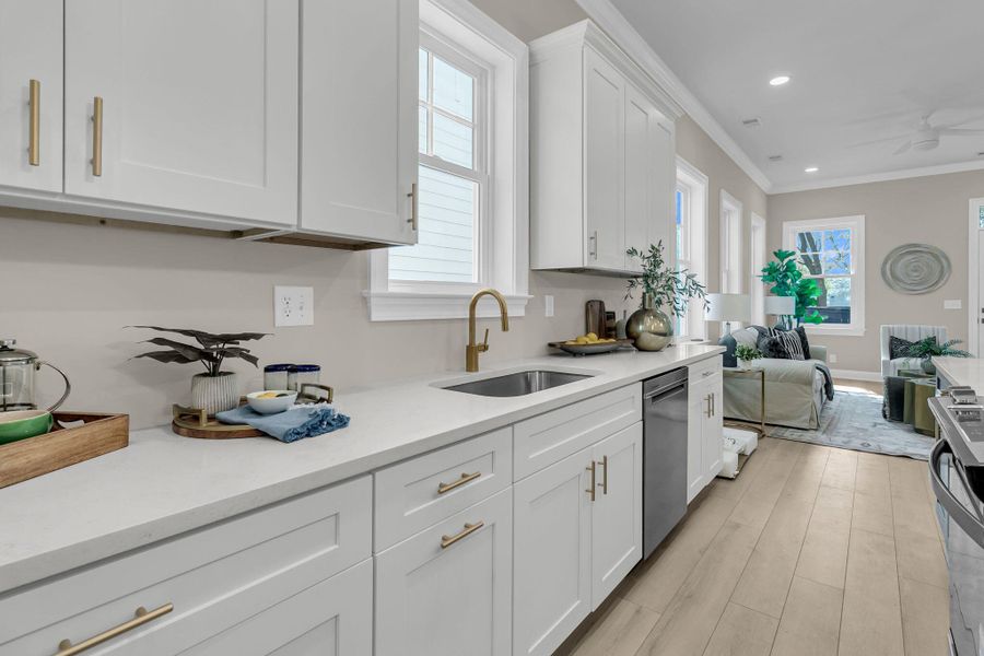 Furnished interior view inside a new home in , Charleston (Image 16).