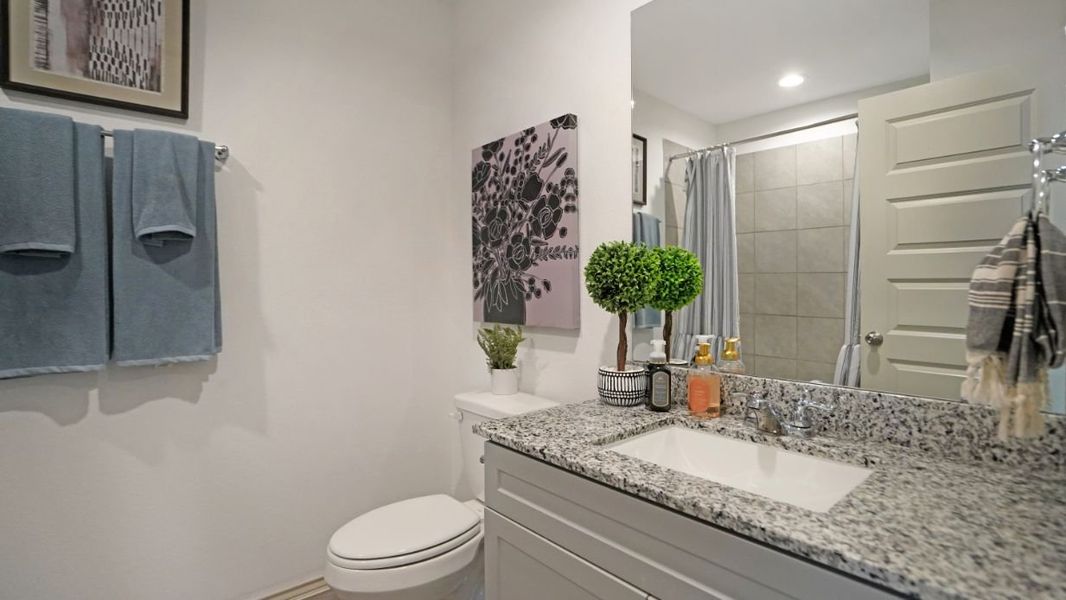 Representative furnished interior of a home built from the GAVEN by D.R. Horton in Westward Pointe, Sealy (Image 13).