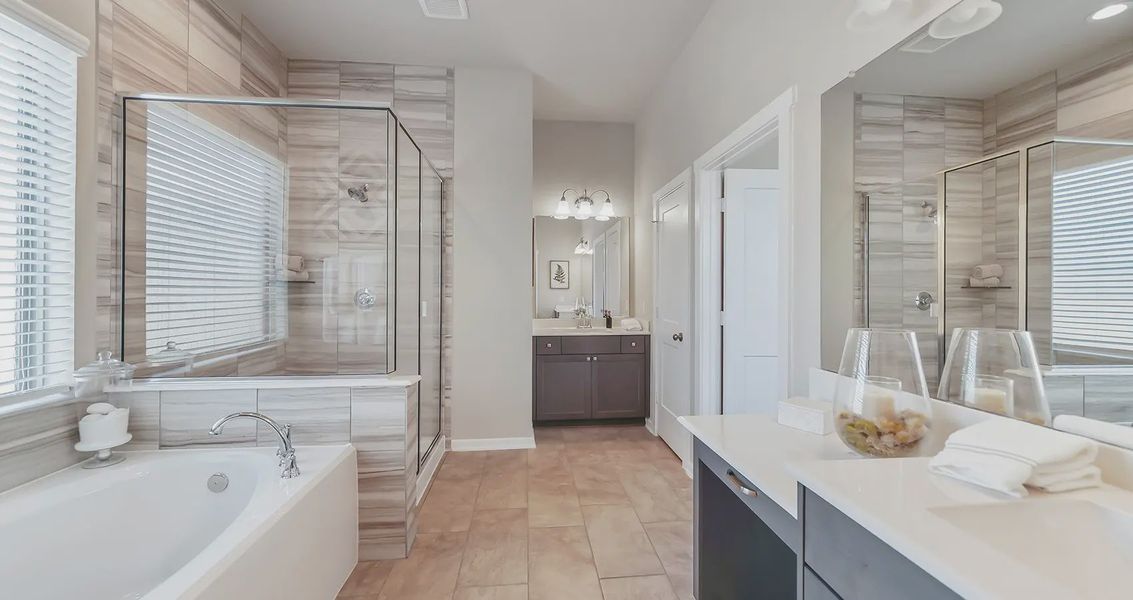 Representative furnished interior of a home built from the Orlando by Chesmar Homes in The Trails, New Caney (Image 10).
