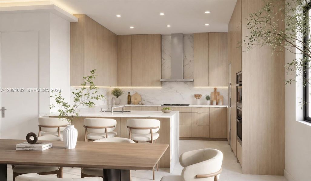 Furnished interior view inside a new home in , Miami (Image 5).