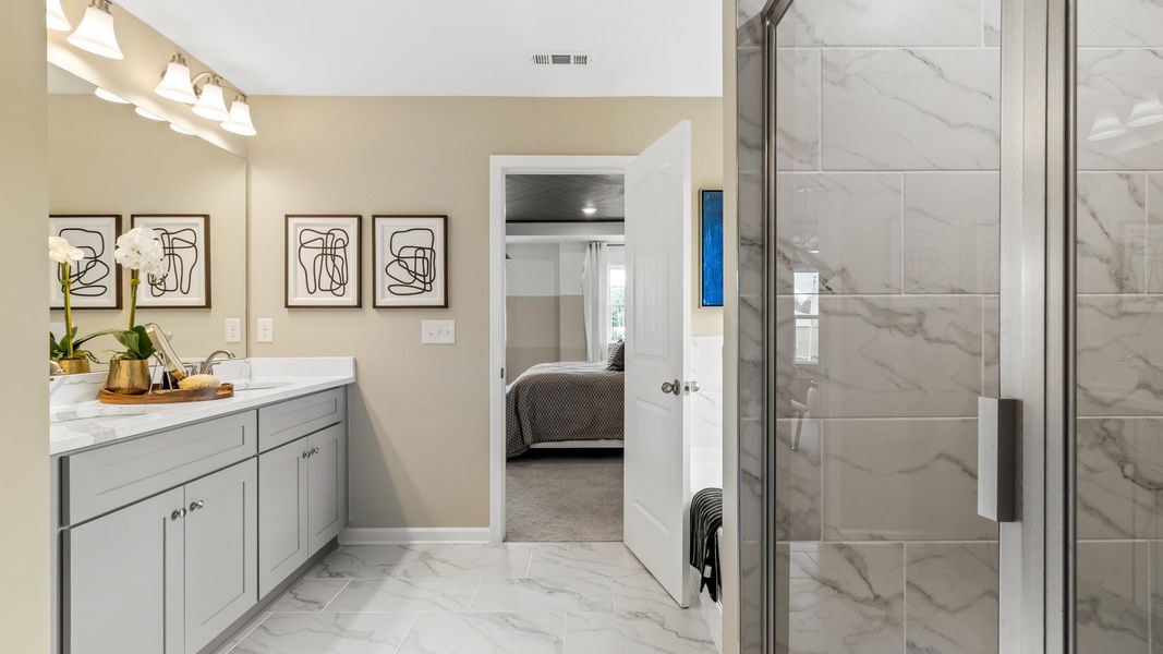 Representative furnished interior of a home built from the Millhaven by DRB Homes in Enclave at Evergreen, Fairburn (Image 32).