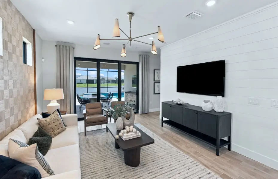 Representative furnished interior of a home built from the Flagstone by Del Webb in Del Webb Flagler Beach, Palm Coast (Image 13). Representative furnished interior of a home built from the Flagstone by Del Webb in Del Webb Flagler Beach, Palm Coast (Image 13).
