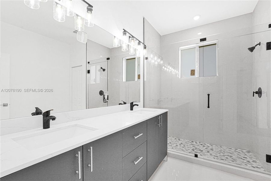 Furnished interior view inside a new home in , Miami (Image 42).