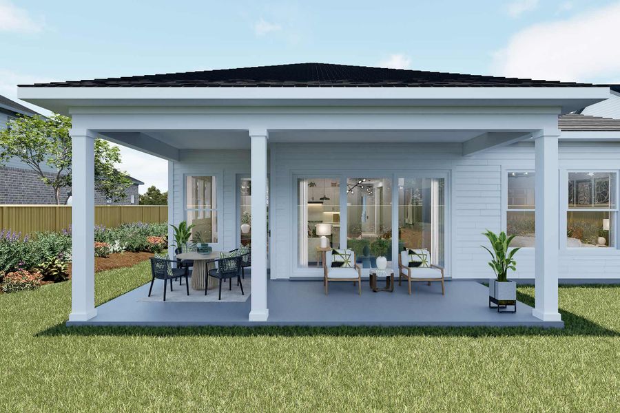 Representative exterior details of a home built from the The Penny by David Weekley Homes in Lanier Landing - Retreat Collection, Gainesville (Image 4).