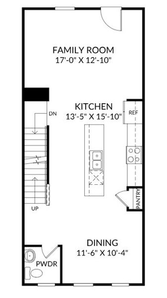 2D floor plan layout for the The Armfield by Stanley Martin Homes in Westpark at Cane Bay, Summerville, SC (Image 4).