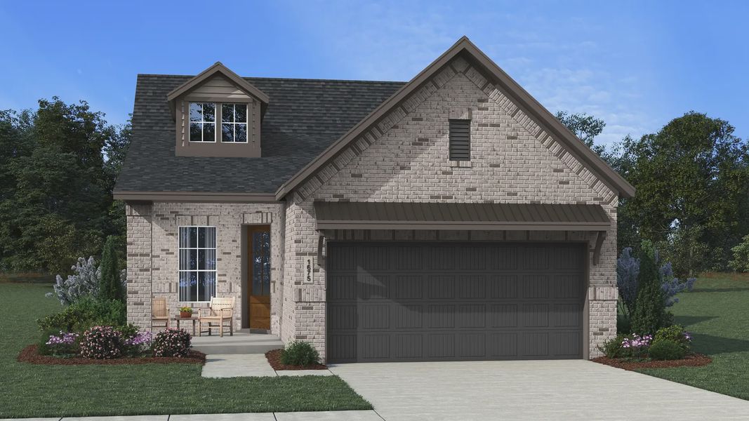 Representative exterior photo of a completed home built from the Carlisle by Chesmar Homes in The George, Richmond, TX (Image 4).