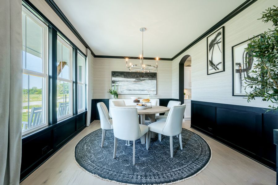 Representative furnished interior of a home built from the Leland by Fischer Homes in Hidden Fields, Hoschton (Image 5).