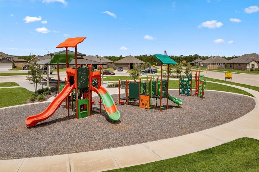 Amenities include a community park, playground, outdoor gym, beach volleyball court and covered pavilion