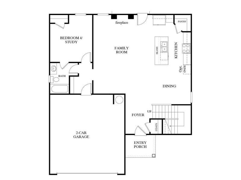 2D floor plan layout of this home in Red Bird Manor, Jefferson, GA (Image 4).