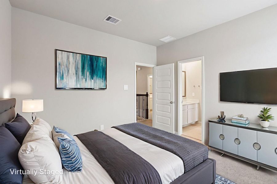 Furnished interior view inside a new home in Kemah Crossing - Luxe Series, Kemah (Image 26). Furnished interior view inside a new home in Kemah Crossing - Luxe Series, Kemah (Image 26).