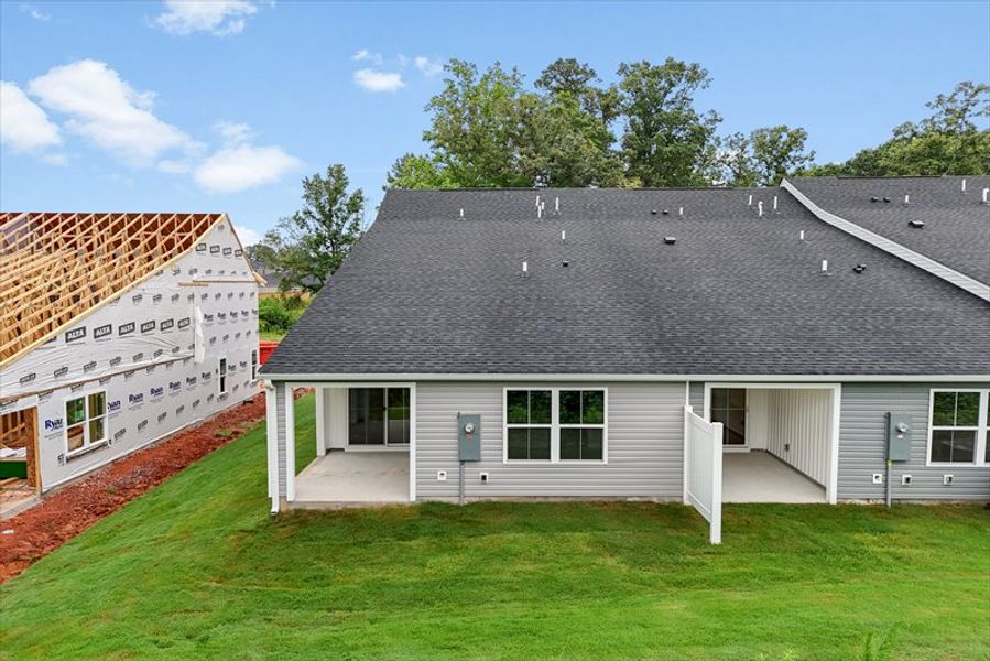 Exterior details and patio area of a home in Arden Woods, Greenville (Image 2).