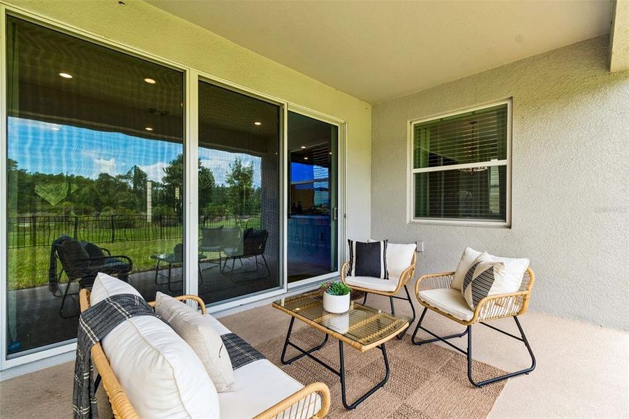 Exterior details and patio area of a home in Deerbrook, Land O' Lakes (Image 34).