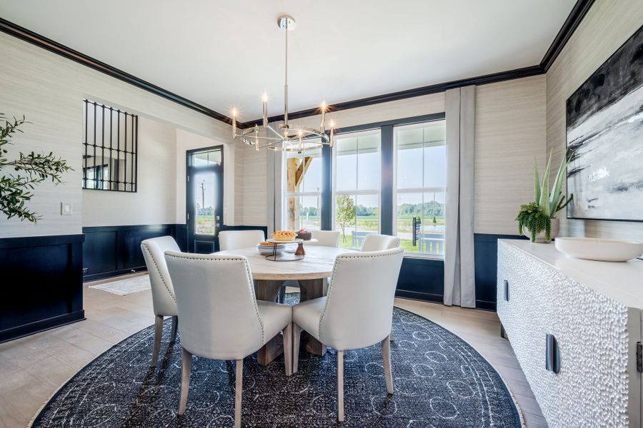 Representative furnished interior of a home built from the Leland by Fischer Homes in Hidden Fields, Hoschton (Image 6).